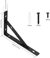 HAOCHEN Heavy Duty Triangular Shelf Brackets 8 Pack 150x95 mm 90 Degree view 2
