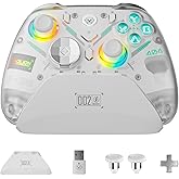 OLCLSS Switch Controller, Wireless Gaming Controller for Switch/Switch 2/PC/iOS/Android, Hall Effect Joysticks, Mechanical Buttons, Remappable Buttons, RGB Lighting, with Charging Dock, 1000Hz Polling Rate(Advanced)