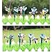 SAGUARO Pack of 3 Solar/Battery Powered Flying Wobble Fluttering Hummingbird Bird for Garden Yard Plants Flowers Patio Landscape Outside Decor Color Random
