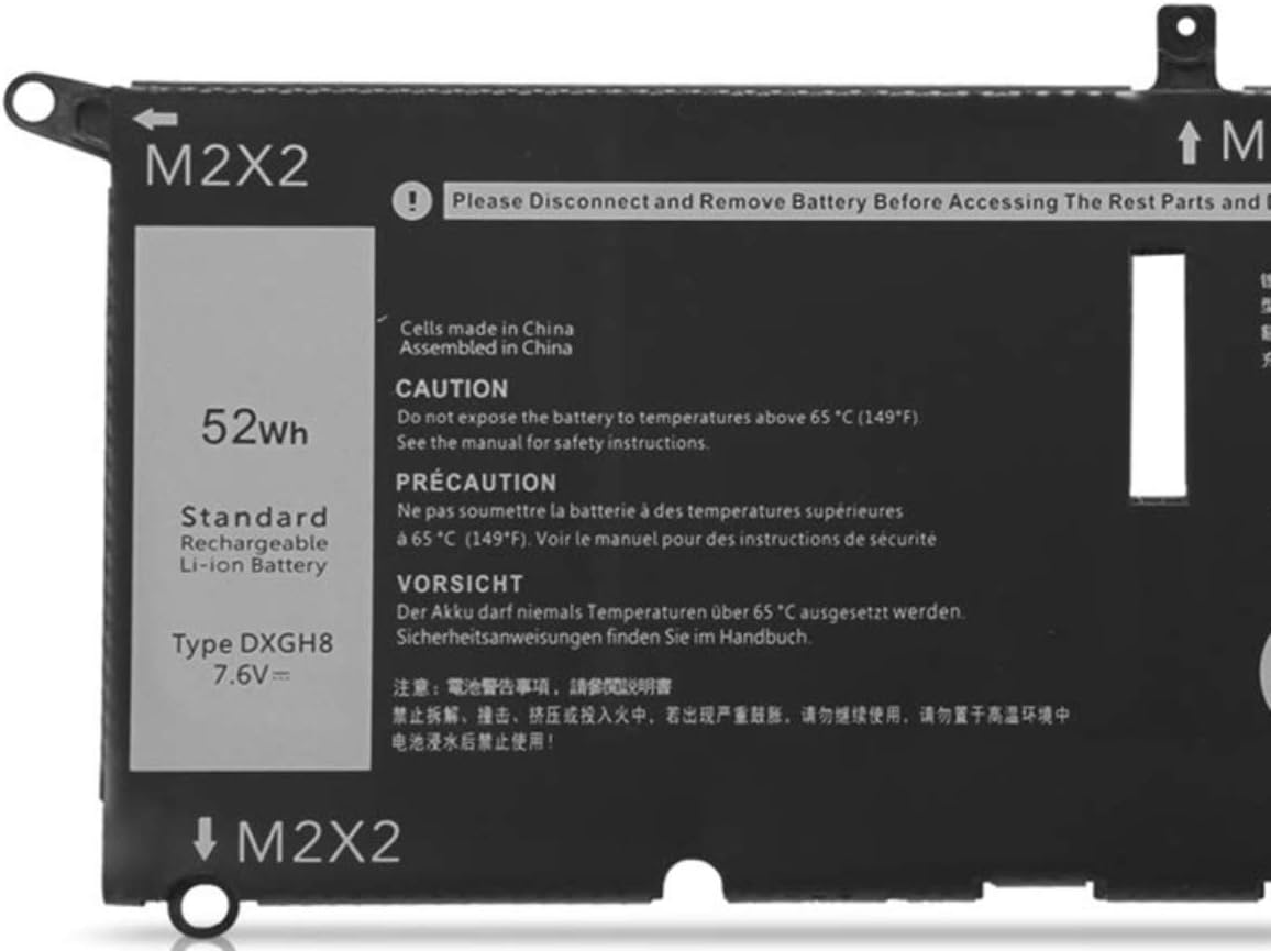 ASKC 52Wh DXGH8 Battery for Dell XPS 13 9370 2018 Series XPS 13-9370-D1605G 13-9370-D1605S 13-9370-D1705G 13-9370-D1705S 13-9370-D1805G 13-9370-D1809G 13-9370-D1905TG 13-9370-D2905G - Image 4