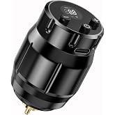 Wireless Tattoo Power Supply Rechargeable Cordless Tattoo Battery Pack 1500mAh RCA Connector LED Digital Display for Rotary Tattoo Pen Machine