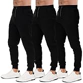 ALL IN SWEATS Men’s Sweatpants 3 Pack Joggers for Men - Athletic Sweatpants for Men with Pockets Workout Pants