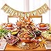 Whaline Thankful Maple Leaves Burlap Banner Autumn Harvest Home Decor Bunting Flag Garland Thanksgiving Day Party Decoration