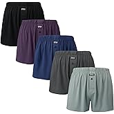 BAMBOO COOL Men's Boxers Underwear Boxer Shorts for Men Classic Loose Stretch Short