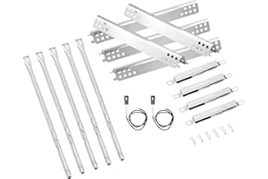 COGRICHBF Grill Replacement Parts for Charbroil Performance 5 Burner 463347519 463347518, 475 4 Burner 463347017, 463342119, 463376018P2 Grills, G470-5200-W1 Burner, G470-0004-W1A Heat Plate, Crossover Tube