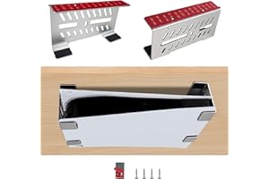 Chanvoo PS5/PS5 Slim Under Desk Mount, Aluminum Under Shelf/Desk Mount Holder for PS5/PS5 Slim Digital Edition, NOT Compatible with PS5/PS5 Slim Disc Version (Silver)