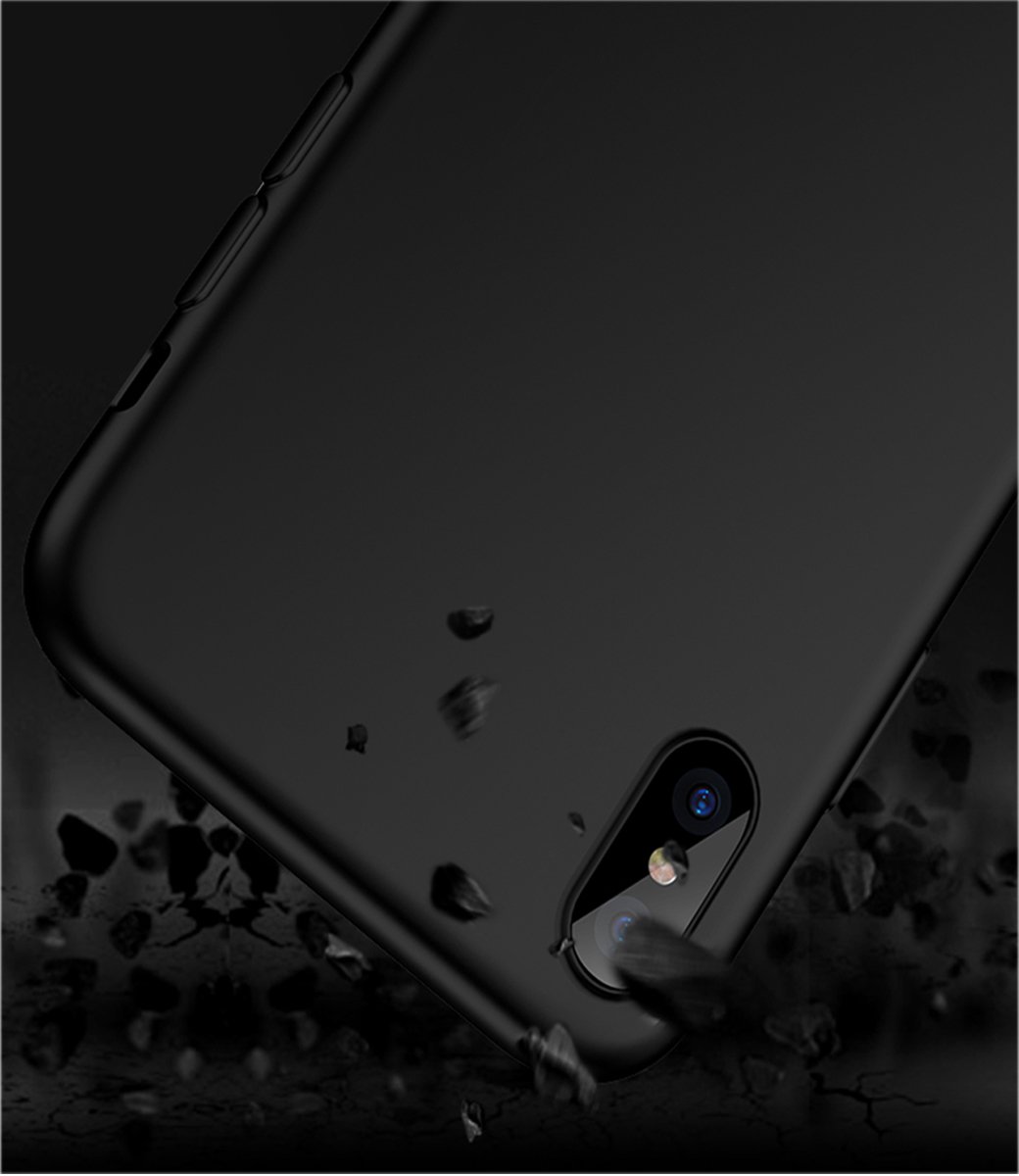 iPhone X Case, Scratch Resistant and Shock Absorption Protective iPhone Case, Slim Cell Phone Cover for iPhone X (Black)