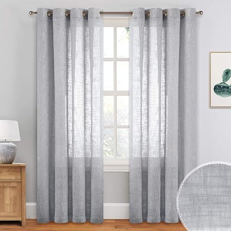 Pony Dance Door Voile Curtains Decorative Eyelet Top Length Mop