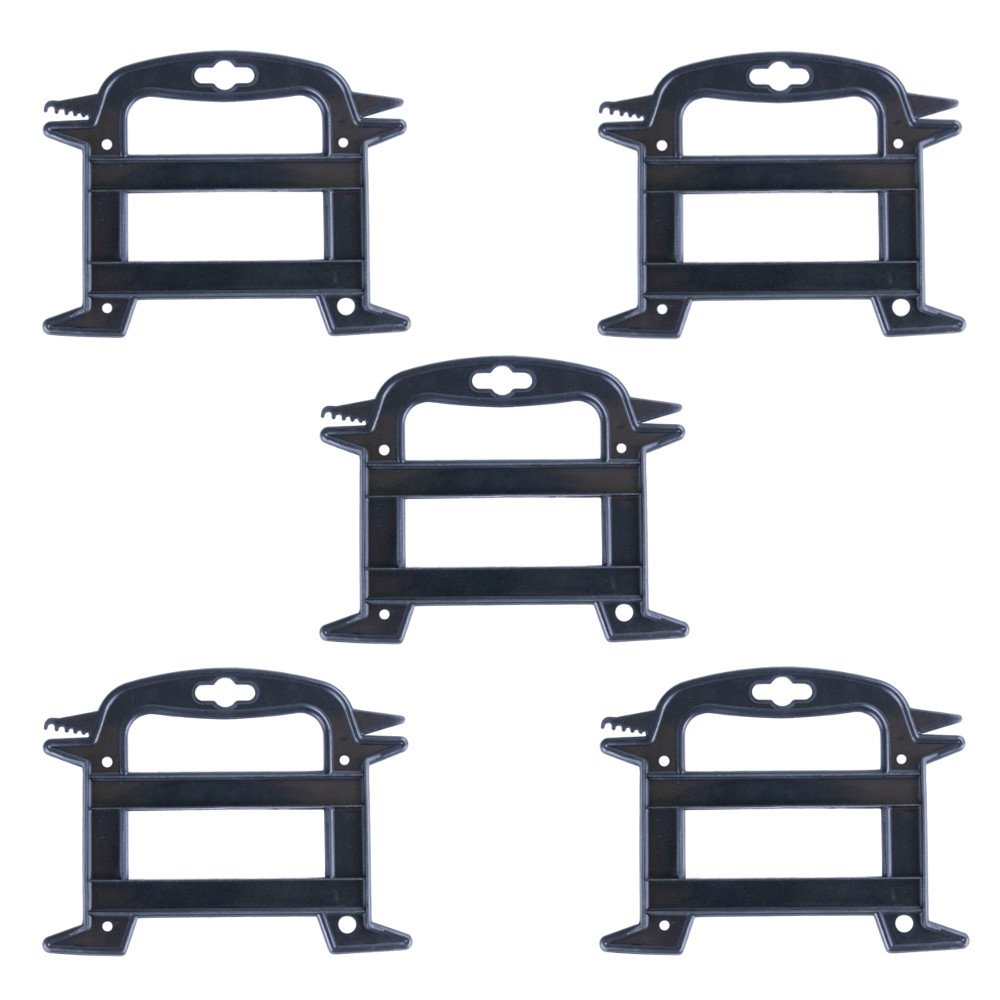 PARACORD PLANET Line Winder Rope Organizer - Prevents Tangles, Knots and Kinks in Your - Spool Tool for Multiple Uses (Black - 5 Pack)