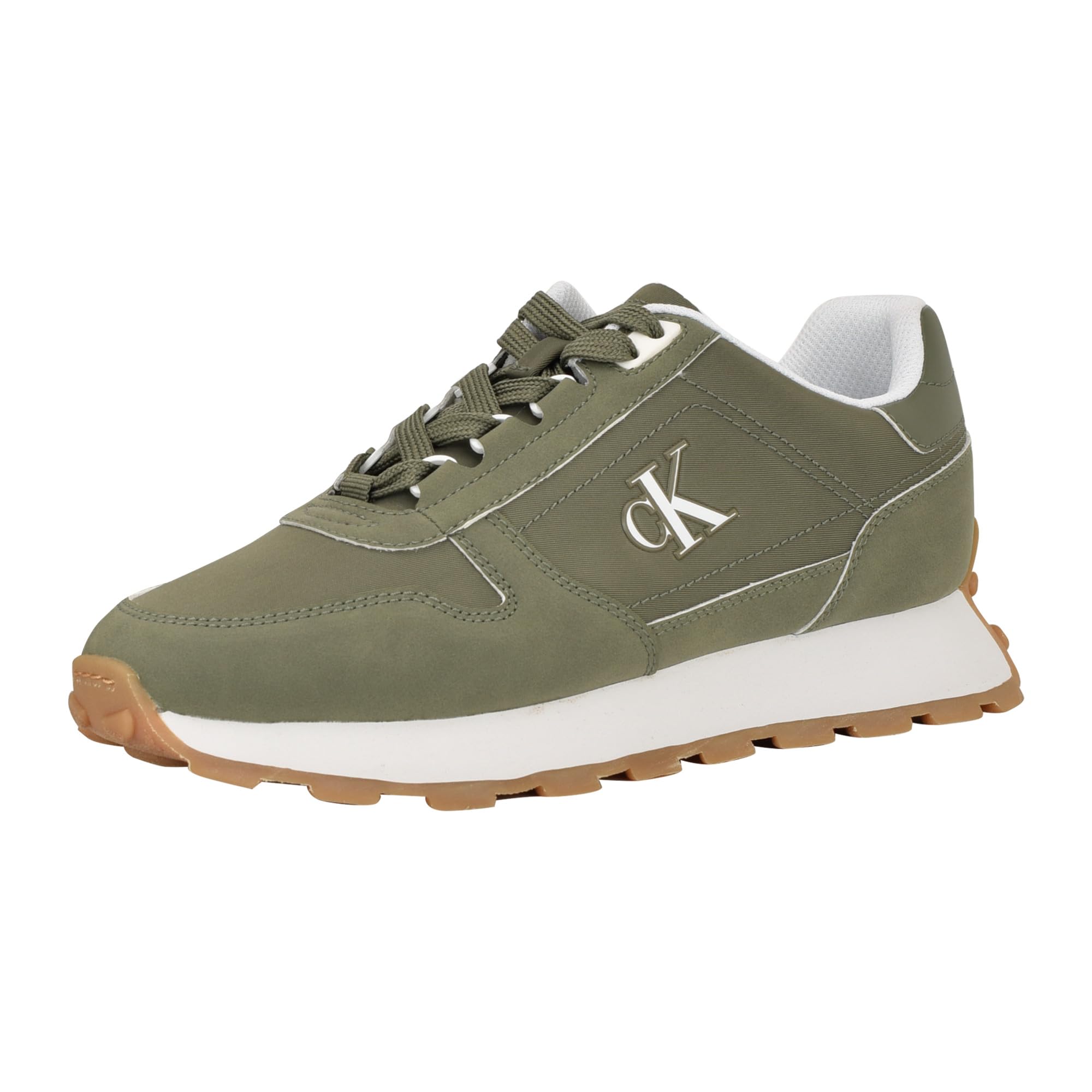 Calvin Klein Women’s Taresa Sneaker, Dark Green/White 300, 8