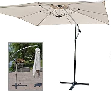 ZXYY Sombrillas de Patio de 8x8 pies para Exteriores rectangulares en