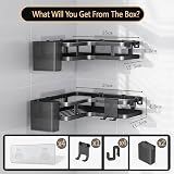 ZVZM Corner Shower Caddy 2 Pack Rustproof 90 Degree No Drill Shelf Black view 5