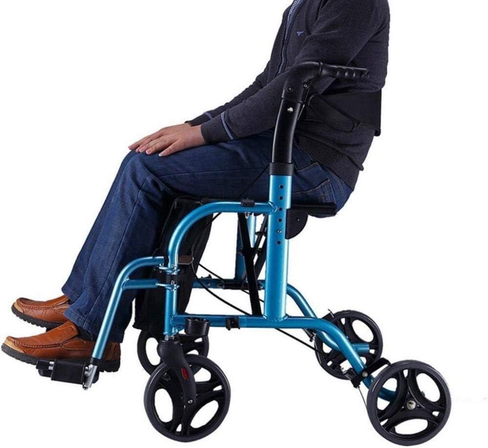 Household Products 4 Wheel Rolling Walker With Seat And