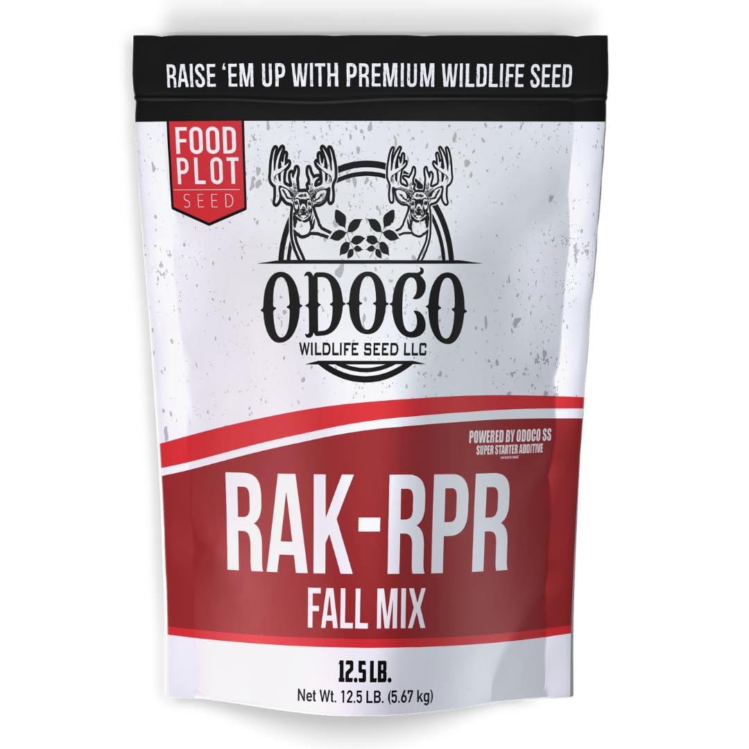 Photo 1 of Odoco RAK-RPR Fall Mix - 12.5lbs - Food Plot Seeds for Deer - Throw and Grow Deer Food Plot Seed - Deer Feed Seeds - Buck Forage Oats - Chicory Seeds - Deer Plot Mix - Wildlife Food Plots