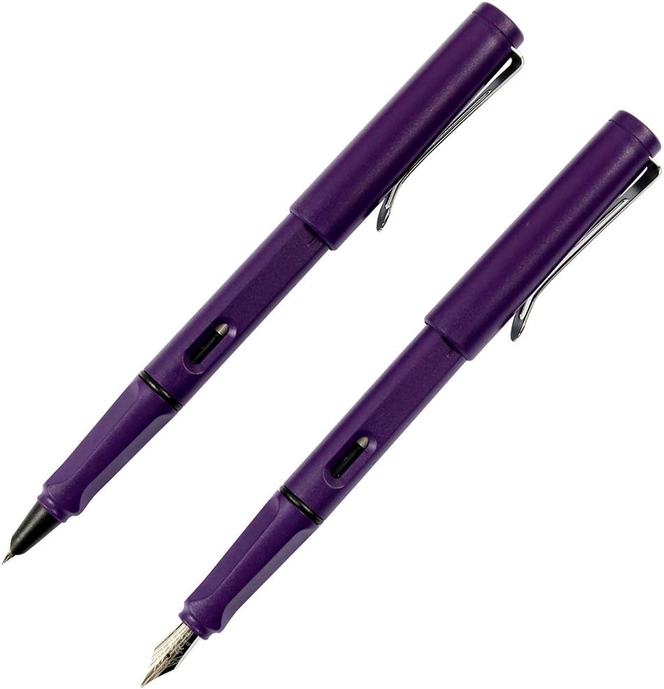 Ranvi 5099 Matte Purple Fountain Pen, 2 PCS, 1 x Fountain Pen,1 x Fine Fountain Pen, Gift Box