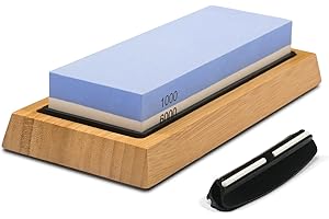 Whetstone Knife Sharpening Stone Kit - Double Sided Whetstone Knife Sharpener 1000/6000 Grit, Professional Honing Sharpening 