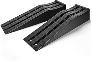 MEROBLE Car Ramps for Oil Changes and High Lift, Portable Low Profile Car Ramps for Truck, Vehicle Auto Tire Ramps for Garage