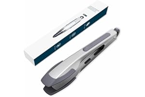 KITCHENDAO 9-Inch Silicone Cooking Tongs, Heat Resistant to 450ºF, One-Handed for Convenience, Soft-Touch Handle, Silicone Ti