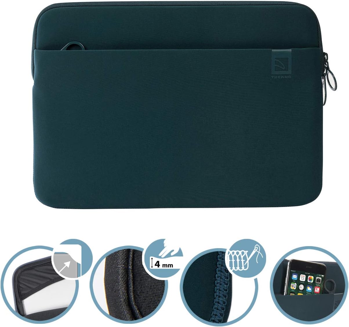 Tucano BFTMB13-B Top, Second Skin Neoprene Protective Case for Apple MacBook Pro 33.02 cm (13 Inch) blue 13 inches - Image 3