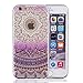 iPhone 6s Case, iphone 6 4.7 case, LTWS Tribal Mandala Flower Pattern Clear Transparent Flexible Grip Protective TPU Soft Case Rubber Silicone Skin Cover For iPhone 6S 4.7 inch (Purple)