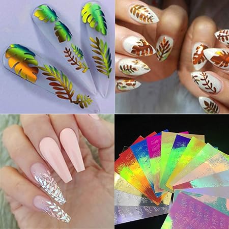 Amazon Com Coedfa Nail Sticker 16pcs Nail Art Stickers Flame