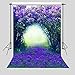 FUERMOR Background 5x7ft Purple Blue Flowers Photography Backdrop Studio Photo Props Room Mural RQ034
