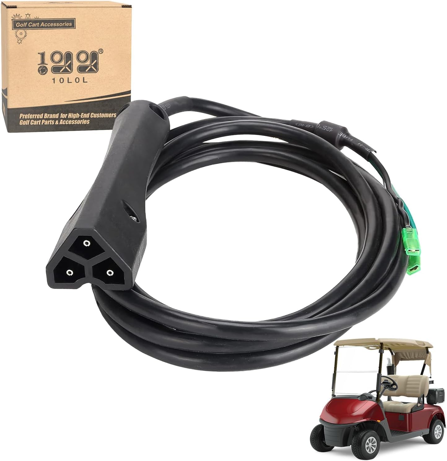 10L0L 48V Charger Receptacle Plug Cables and Connector Kit for Golf Cart EZGO RXV 2008-up Electric