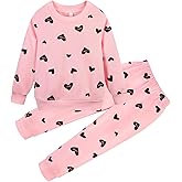 Little Girls 2 Piece Outfits Ruffle Sleeve Unicorn Sweatshirts Top and Leggings Set School Outfits Kids Clothing Set