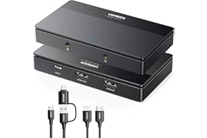 UGREEN 4K Video Capture Card, 4K@60Hz Loop-Out Full HD 1080P 60FPS USB/Type-C 3.0 with Ultra-Low Latency for Streaming, Gamin