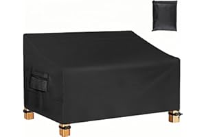 BLIRITEL Patio Sofa Cover Waterproof, Heavy Duty Outdoor Couch Cover Furniture Sofa Cover, 3-Seater Bench Cover for Outside Sofa,Loveseat,Couch,Bench,Glider (Black, 79 x 37 x 35 Inch)