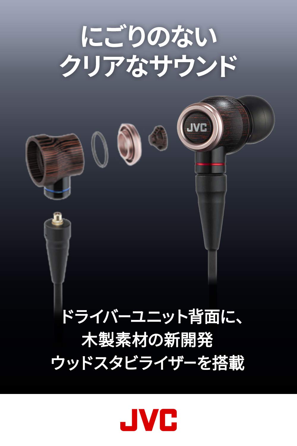 Mua JVC HA-FW02 CLASS-S WOODシリーズ カナル型イヤホン リケーブル 
