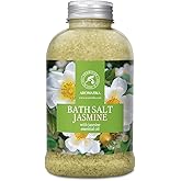 Bath Sea Salt Jasmine 21.16 Oz - Bath Salts with Jasmine Essential Oil for Bath Soak - Relaxing Bath - Body Care - Muscle Relaxation - Good Sleep - Aromatherapy Bath Salts - Flower Bath Salt