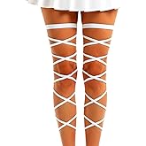 deladola Rave Leg Wraps,Elastic Legs Straps,Adjustable Plus SIze Thigh Garter,Music Festivals Coachella Costume for Women