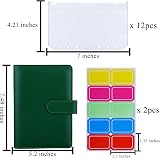 HAUTOCO A6 Budget Binder with Zipper Envelopes Dark Green view 3