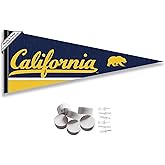 College Flags & Banners Co. Cal Berkeley Golden Bears Pennant Flag and Wall Tack Mount Pads