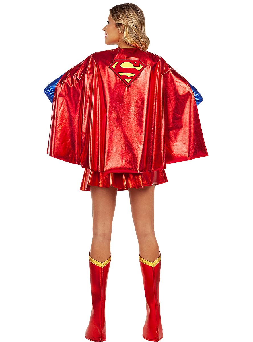 Funidelia | Official Supergirl Cape for Women Kara Zor-El, Superheroes, DC Comics - Color: Red, Costume Accessory - License: 100% Official - Costumes for adults for Halloween, carnival & parties