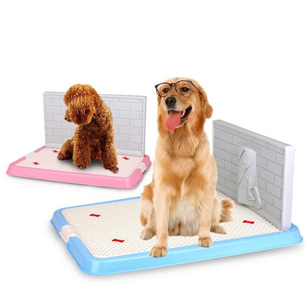 Kondrao Dog Pet Potty Puppy Toilet with Simulation Wall for Male Dog