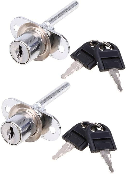 CENGOOD 2 Sets Office Drawers Lock Zinc Alloy 16mm for Filing
