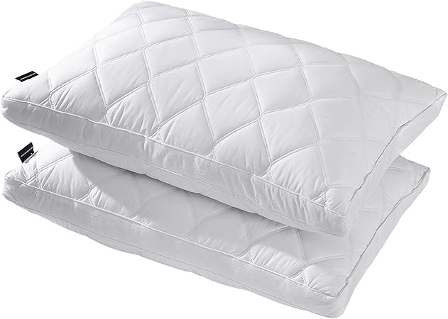 Amazon Com Puredown Gusseted Down Feather Pillows For Sleeping