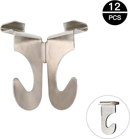Ootsr 12pcs Drop Ceiling Hooks Metal T Bar Hooks Ceiling Track