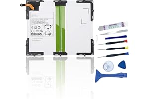 Pinsinholy EB-BT585ABE Battery Compatible with Galaxy Tab A 10.1 inch 2016 SM-T580 SM-P580 SM-P585M SM-T585C SM-T587 SM-T587P Series Tablet EB-BT585ABA 3.8V 7300mAh 27.74Wh with Tools
