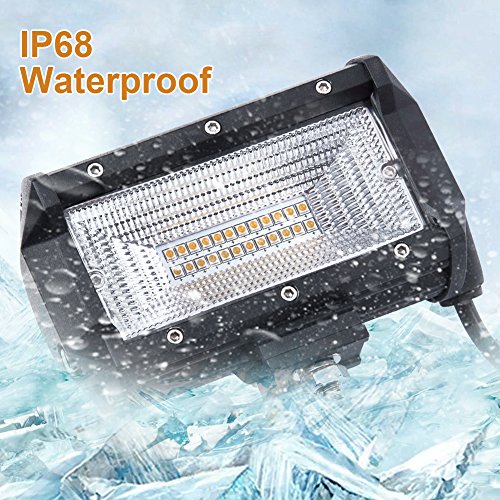 LED Pods, Auto Power Plus 5 Inch 144W LED Work Light Off Road Flood Light Waterproof Cube Driving Fog Light Bar for Pickup Truck Jeep SUV Boat, 3 Years Warranty