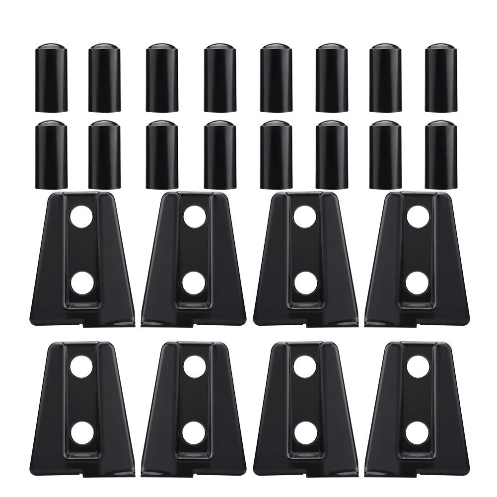 VOBOR Car Door Hinge Cover - 8pcs Black Car Door Hinge Cover Trim for Wrangler JK Unlimited 4-Door 2007-2018