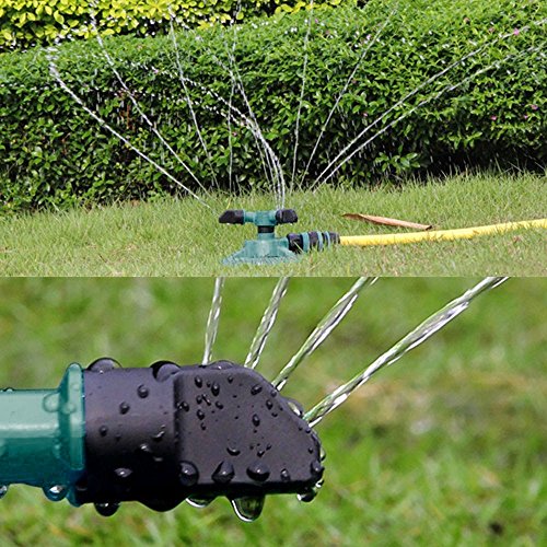 USHOT Lawn Sprinkler Automatic Garden Water Sprinklers Lawn Irrigation Rotation 360°