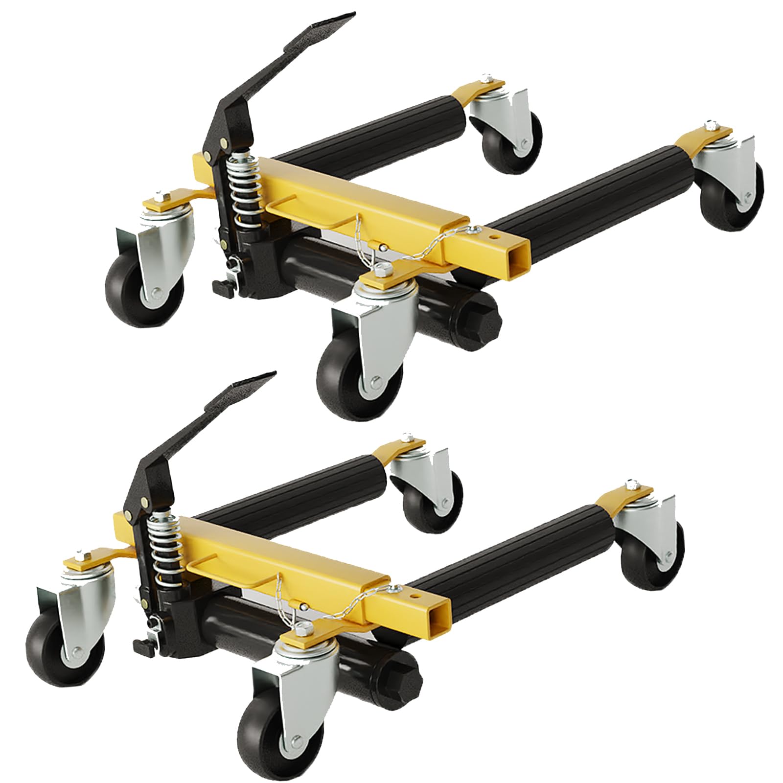 Photo 1 of GarveeTech Car Wheel Dolly with Hydraulic Tire Jack, 3000 LBS Car Dolly Set of 2, Heavy Duty Vehicle Positioning Wheel Dolly with Foot Pedal, Trailer Dolly Jack for Auto Repair Moving