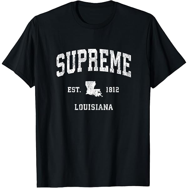 Amazon.com: Supreme Louisiana LA Vintage Athletic Sports Design T