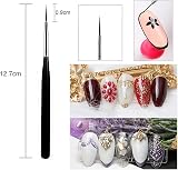 luoshaPUCY 3pc Nail Art Liner Brushes for Gel Polish Painting Fine Designs view 3