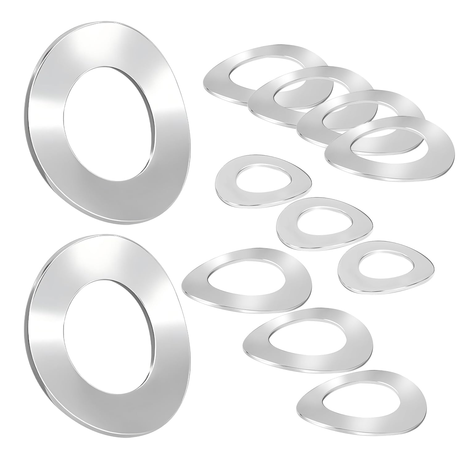 Ctyjia 20 PCS Stainless Steel Washers, M6 Wave Spring Washer, Flat washer, Wave Washer Gasket, Washers for Screws
