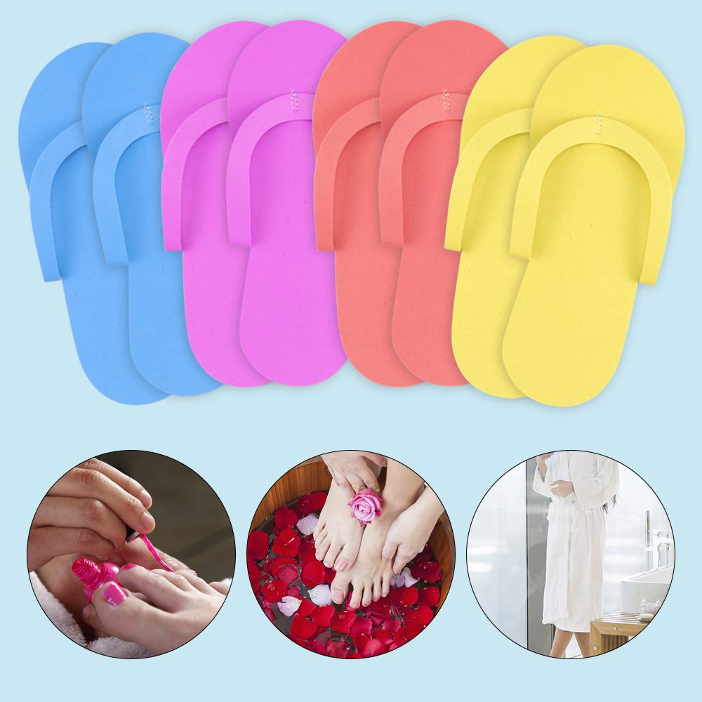 Sandals Random Color Hysagtek 12 Pairs Disposable Slippers Shower Sand Pedicure Beach Light