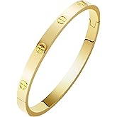 YCSLYW Women's Stainless Steel Cross Bracelet Jewelry Crystal Bracelet With Cube Zircon Hinge Jewelry oval Bangle Christmas Valentines Birthday Gifts for Women